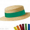 Palarii promotionale din paie cu banda colorata - Canotier Hat SCP1
