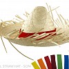 Palarie promotionala din paie cu banda colorata - Tropic Straw Hat SCP4