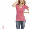 Tricouri promotionale de dama cu guler V si maneci scurte - Blondie Classic Woman TW260