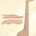 Rigle promotionale din lemn de 13 cm cu forma decupata - AP718092