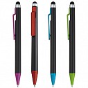 Pixuri promotionale din plastic cu stylus pen si accesorii metalice colorate - 3328