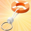 Brelocuri promotionale rotunde din spuma poliuretana cu inel pentru chei - 11805600