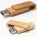 Stick-uri USB promotionale din lemn de bambus cu capac glisant - CM1158