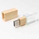 Memory stick-uri USB promotionale din lemn si acril - CM1229