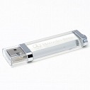 Stick-uri USB promotionale din acril si metal cu capac transparent - CM1228