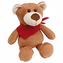 Ursuleti promotionali din plus cu fular rosu din fleece - 0502227