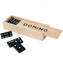 Jocuri de domino promotionale cu piese negre in cutie din lemn - 07421