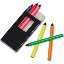 Cutii cu 6 creioane mici colorate fluorescente - 91767
