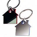 Brelocuri metalice promotionale cu forma de casa si cant colorat - 0127