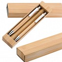 Seturi de pix cu creion mecanic promotionale realizate din lemn in cutie de cadou - 0640