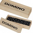 Jocuri promotionale de Domino cu piese negre si cutie din lemn - 0979
