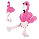 Flamingo promotionali din plus cu inimioara din carton pentru personalizare - 0502253