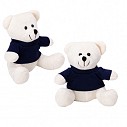 Ursuleti albi promotionali din plus cu tricou bluemarin si inaltime de 14 cm - R73863