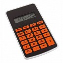 Calculatoare promotionale de birou cu butoane cauciucate portocalii - 1104472