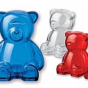 Pusculite promotionale din plastic transparent cu forma de urs - 01165
