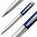 Pixuri de lux Cerruti, albastre cu accesorii argintii cromate - Zoom Azur NS5564