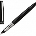 Stilouri de lux cu corp metalic negru si finisari argintii - Scherrer Initial SSN0332