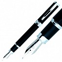 Stilouri metalice de lux cu corp negru si finisari cromate - Cerruti Focus NST8302