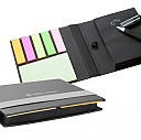 Notepad-uri negre cu pixuri cu pasta alba si etichete colorate - Agonac AP810368
