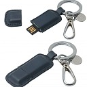 Stickuri USB de lux, de 8Gb, cu breloc si husa navy din piele- London CAU444