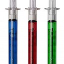 Pixuri promotionale din plastic cu corp colorat cu forma de seringa - Syringe 1063