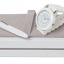 Seturi Cacharel cu ceasuri unisex de lux si pixuri metalice cu capac - CPBM479