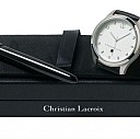 Seturi de pixuri cu ceasuri Christian Lacroix barbatesti cu curea din piele - LPMR473