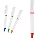 Pixuri promotionale cu corp alb din plastic si accesorii colorate - Odessa 91471