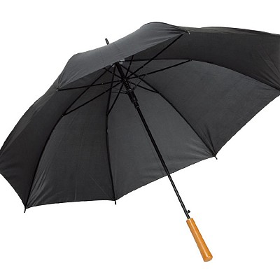 umbrele negre automate cu maner drept din lemn 0103361