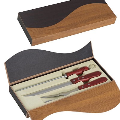 seturi de tacamuri pentru gratar in cutie eleganta din lemn 0833