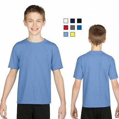 tricouri de copii din poliester cu maneci scurte si guler rotund Gildan 42000B