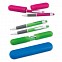 Seturi de pix cu creion mecanic promotionale in etui din plastic colorat - 12434