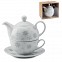 Seturi de Craciun pentru ceai cu ceainic si ceasca din ceramica - CX1451