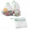 Seturi de 3 saculeti reutilizabili promotionali din material reciclat pentru fructe si legume - 1652