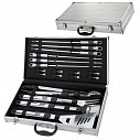 Servieta metalica cu tacamuri promotionale din otel inoxidabil pentru gratar - 8083 Servieta metalica cu tacamuri promotionale din otel inoxidabil pentru gratar - 8083