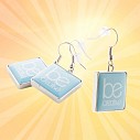 Cercei promotionali metalici cu forma patrata - AP810739 Cercei promotionali metalici cu forma patrata - AP810739