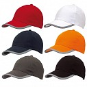 Sapci unisex colorate, cu 6 panele si banda gri reflectorizanta - 0702165 Sapci unisex colorate, cu 6 panele si banda gri reflectorizanta - 0702165