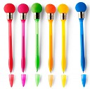 Pixuri promotionale cu corp colorat din plastic si capat cu forma de bec - V1006 Pixuri promotionale cu corp colorat din plastic si capat cu forma de bec - V1006