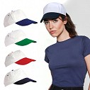 Sepci promotionale albe cu cozoroc colorat si 5 panele - Combi 7016 Sepci promotionale albe cu cozoroc colorat si 5 panele - Combi 7016