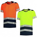 Tricouri bicolore promotionale unisex, cu benzi reflectorizante - ADT01 Tricouri bicolore promotionale unisex, cu benzi reflectorizante - ADT01