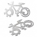 Sabloane promotionale din otel inoxidabil cu forma de bicicleta si 10 functii - R17490