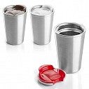 Pahare conice din metal cu capac din plastic colorat si capacitate de 320 ml - 16003 Pahare conice din metal cu capac din plastic colorat si capacitate de 320 ml - 16003