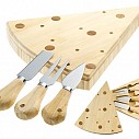 Tocatoare promotionale din lemn cu ustensile pentru cascaval - Kaas 0300609 Tocatoare promotionale din lemn cu ustensile pentru cascaval - Kaas 0300609