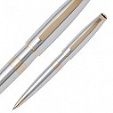 Pixuri metalice de lux, Cerruti 1881, argintii cu elemente aurii - Bicolore NS2954 Pixuri metalice de lux, Cerruti 1881, argintii cu elemente aurii - Bicolore NS2954