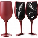Seturi de 3 accesorii de vin prezentate in cutie cu forma de pahar - 6839 Seturi de 3 accesorii de vin prezentate in cutie cu forma de pahar - 6839
