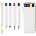 Seturi promotionale cu 5 instrumente de scris in cutie din plastic - 2425 Seturi promotionale cu 5 instrumente de scris in cutie din plastic - 2425