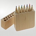 Cutii din lemn cu 12 creioane colorate - S26409