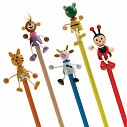 Creioane promotionale din lemn cu animalute decorative - 91900 Creioane promotionale din lemn cu animalute decorative - 91900