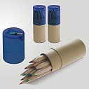 Seturi de 12 creioane colorate promotionale in cutie cu ascutitoare - S26410