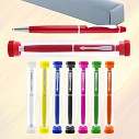 Pixuri promotionale cu stylus pen in etui cilindric din plastic - AP741520 Pixuri promotionale cu stylus pen in etui cilindric din plastic - AP741520